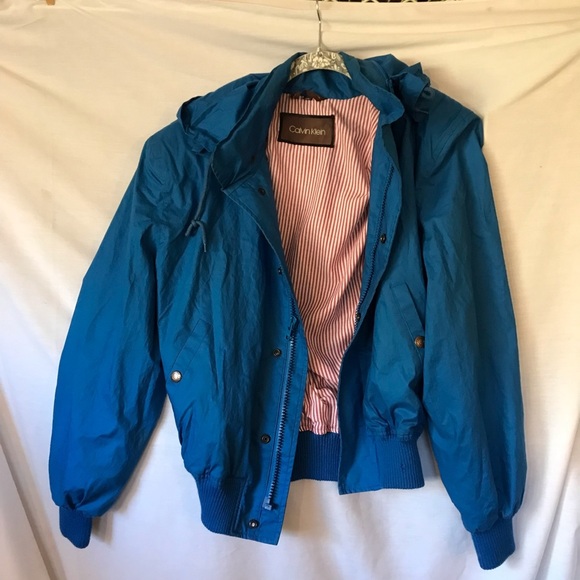 Vintage Calvin Klein Mens Raincoat Wind Breaker Size 38 - Picture 1 of 11